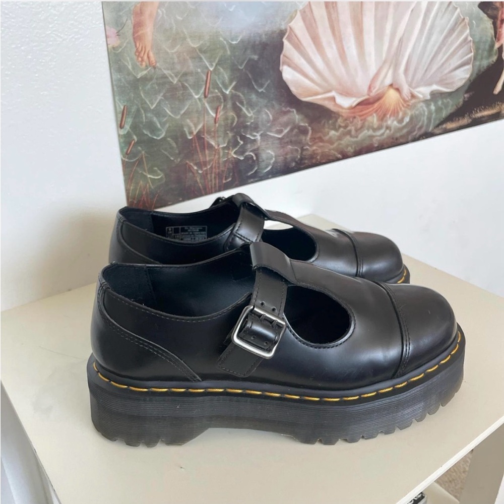 Dr. Martens Black Platform Mary Jane Shoes